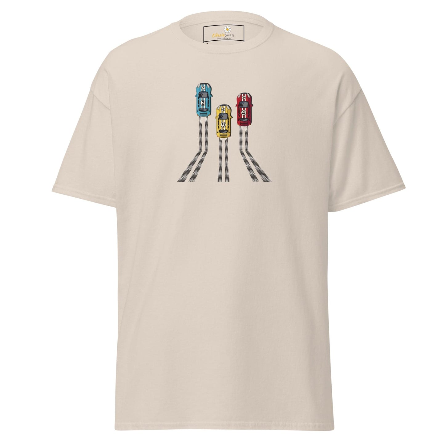 Unisex classic t-shirt - SPORT RACING CARS - REGULAR - Natural / S