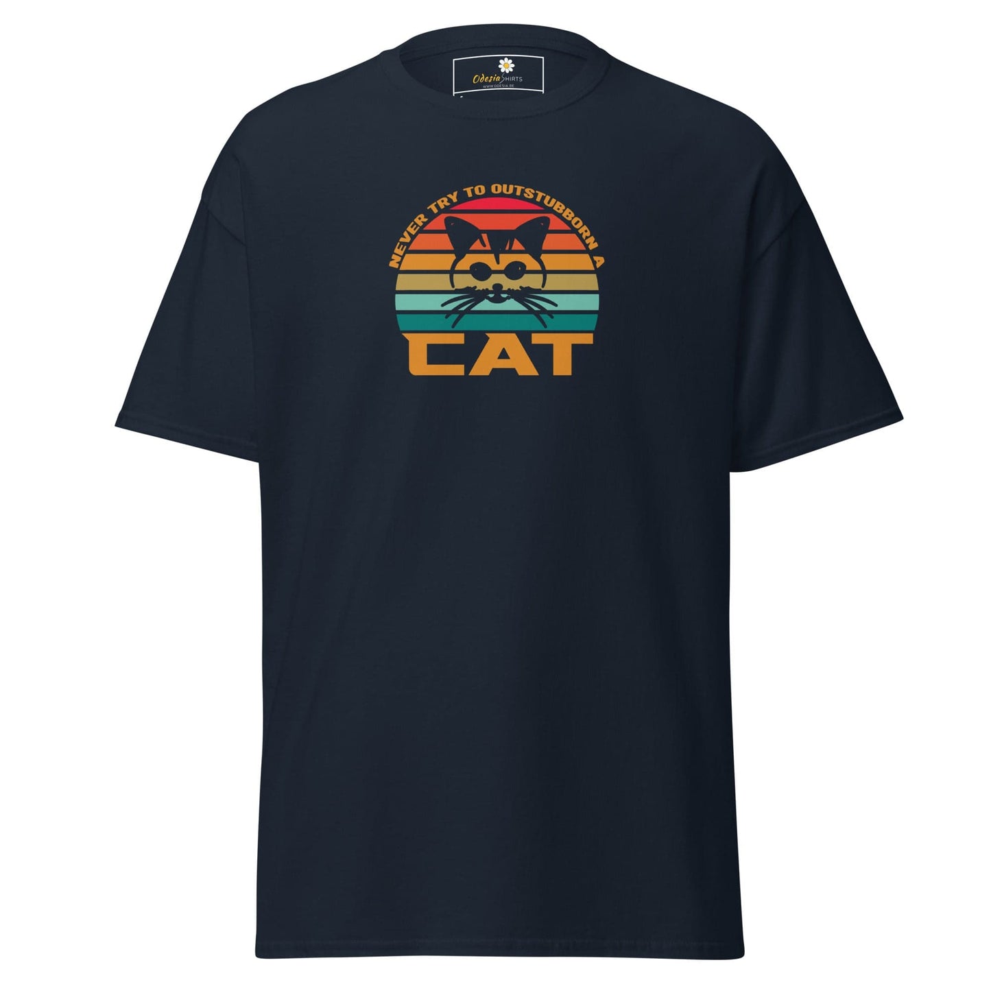 Unisex classic t-shirt - ANIMALS DONT TRY CAT - REGULAR - Navy / S