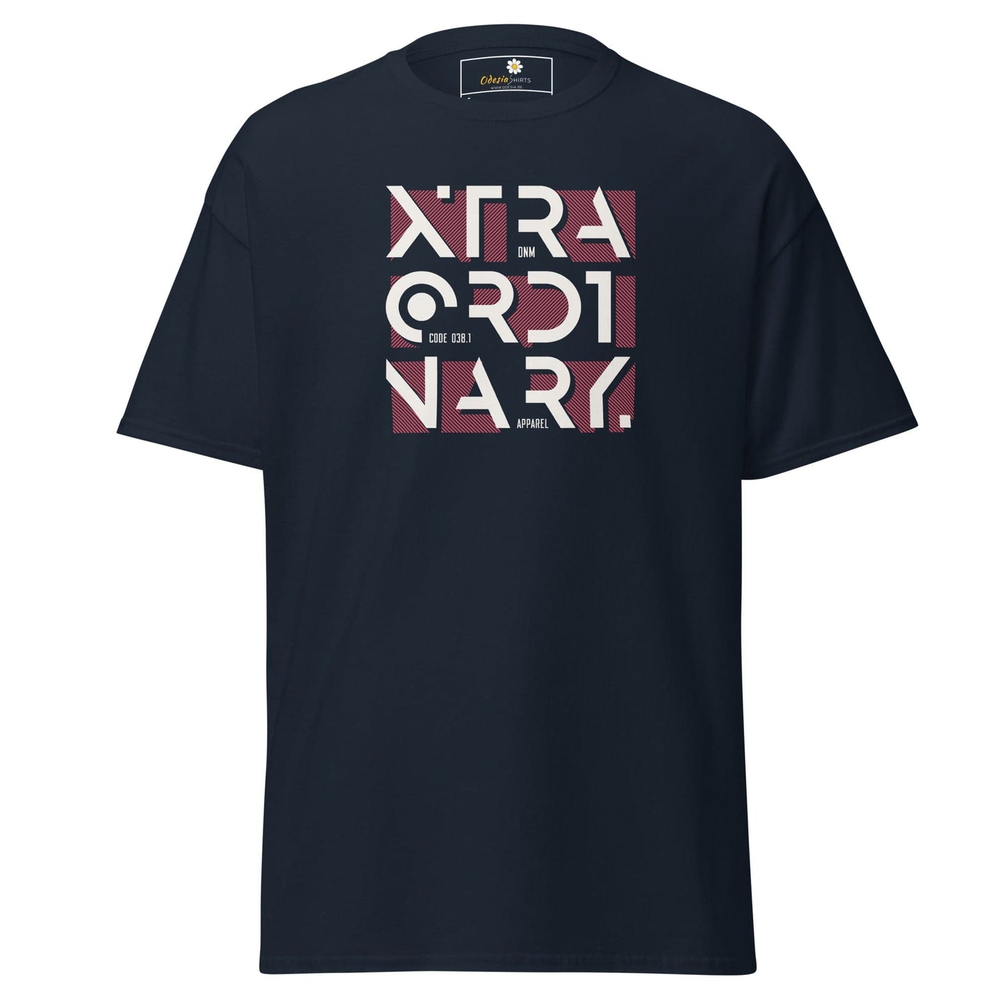Navy blue T-shirt with extraordinary graphic from T-SHIRT DESIGN TEE for Men and Women