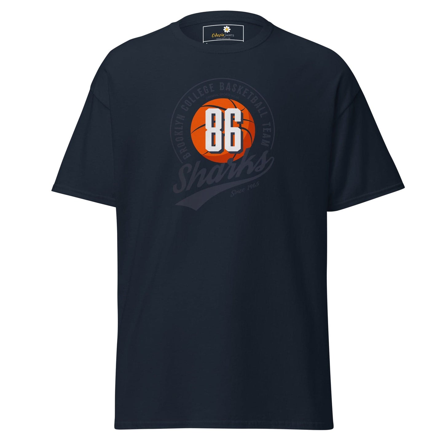 Unisex classic t-shirt - SPORT 86 SHARKS - REGULAR - Navy / S