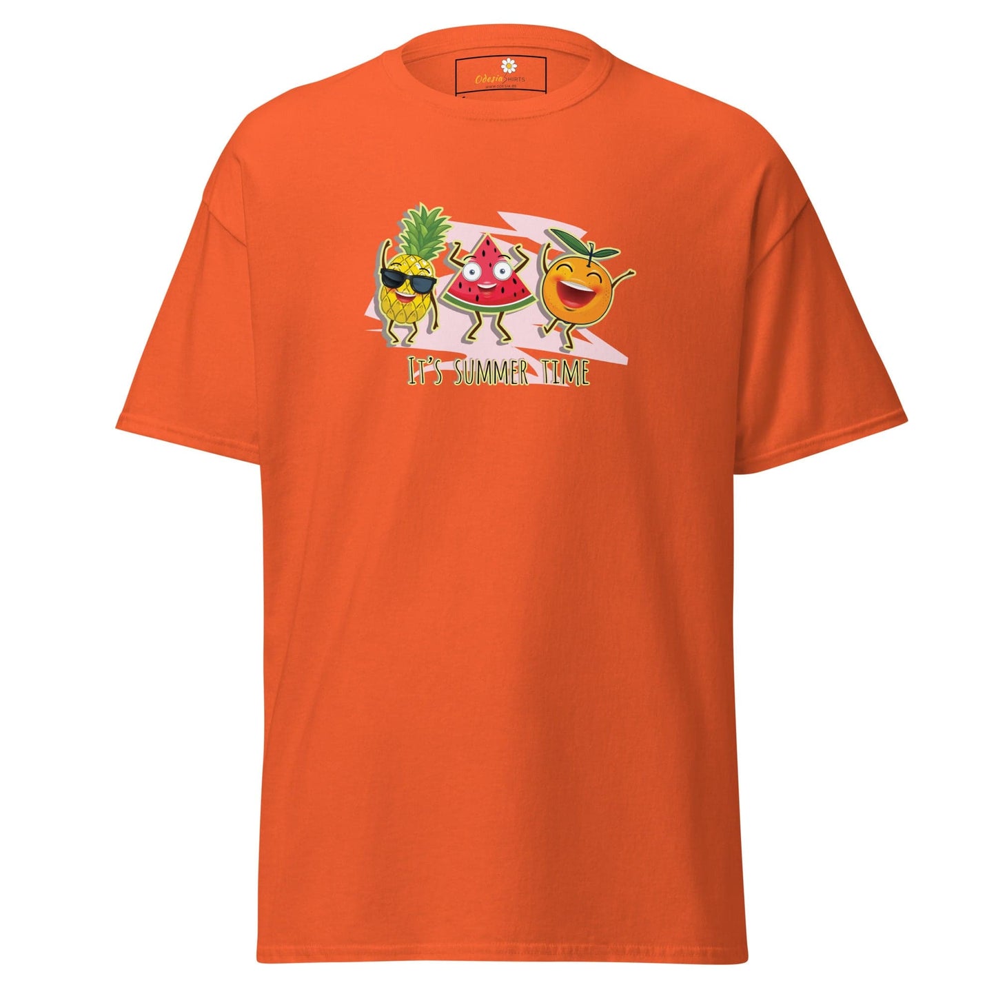 Unisex classic t-shirt - ORGANIC FRUIT SMILING - REGULAR - Orange / S