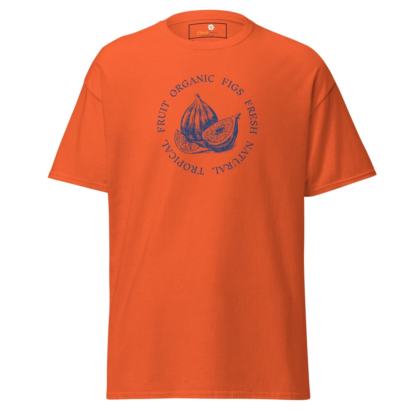 Orange T-shirt with fig graphic from T-SHIRT DESIGN TEE for Men and Women size S to XL