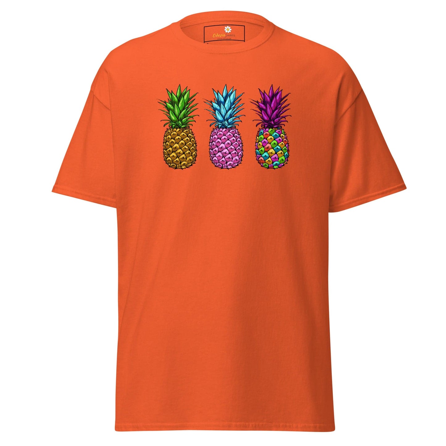 Unisex classic t-shirt - ORGANIC FRUIT PINEAPPLE COLORS - REGULAR - Orange / S