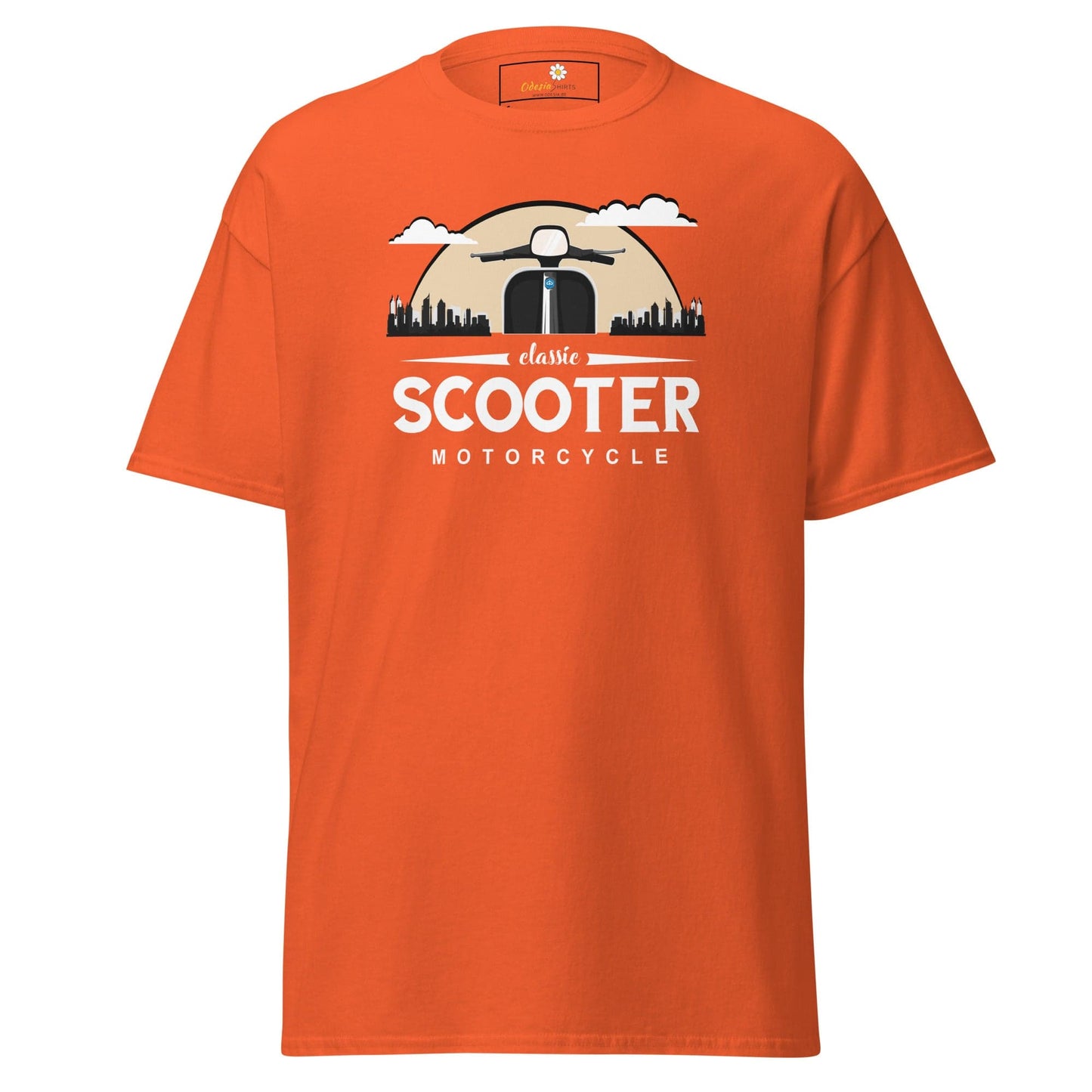 Unisex classic t-shirt - MOTOR SCOOTER RIDE - REGULAR - Orange / S
