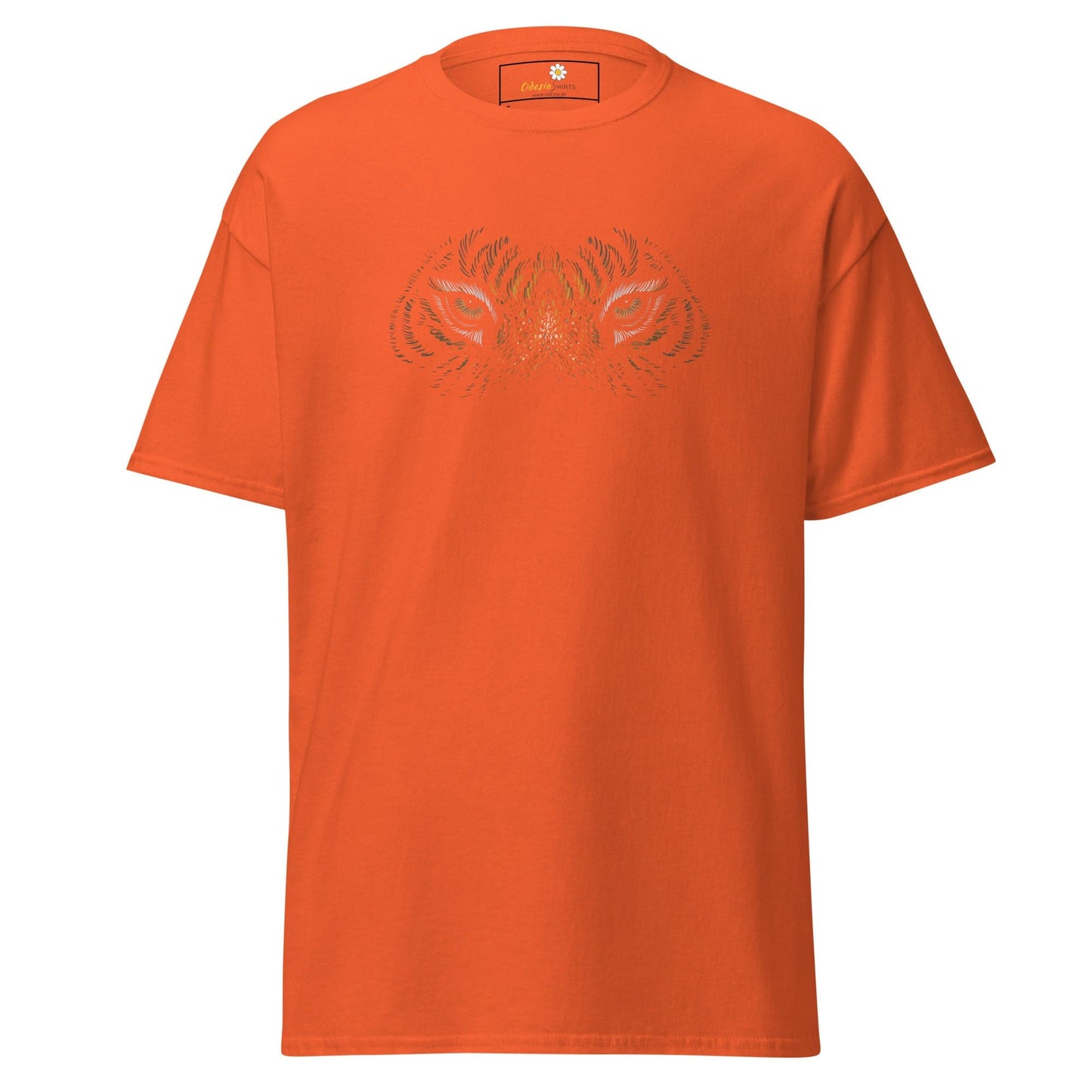 Orange T-shirt with abstract design from T-SHIRT DESIGN TEE for men and women