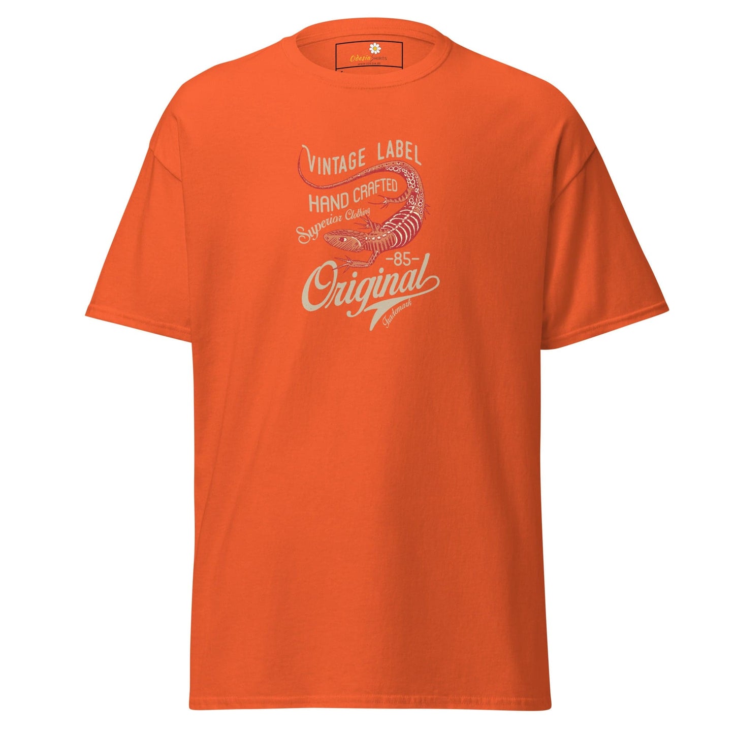 Unisex classic t-shirt - VINTAGE LIZARD - REGULAR - Orange / S