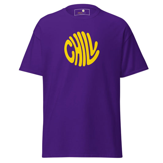 Unisex classic t-shirt - POSITIVE CHILL CIRCLE - REGULAR - Purple / S
