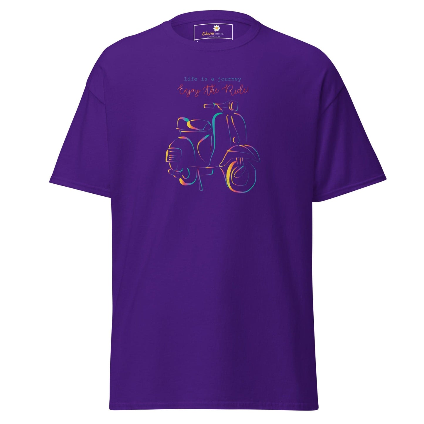 Unisex classic t-shirt - VINTAGE ENJOY RIDE - REGULAR - Purple / S