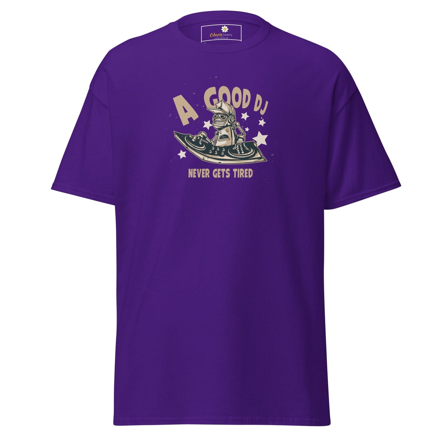 Unisex classic t-shirt - A GOOD DJ NEVER TIRED - REGULAR - Purple / S