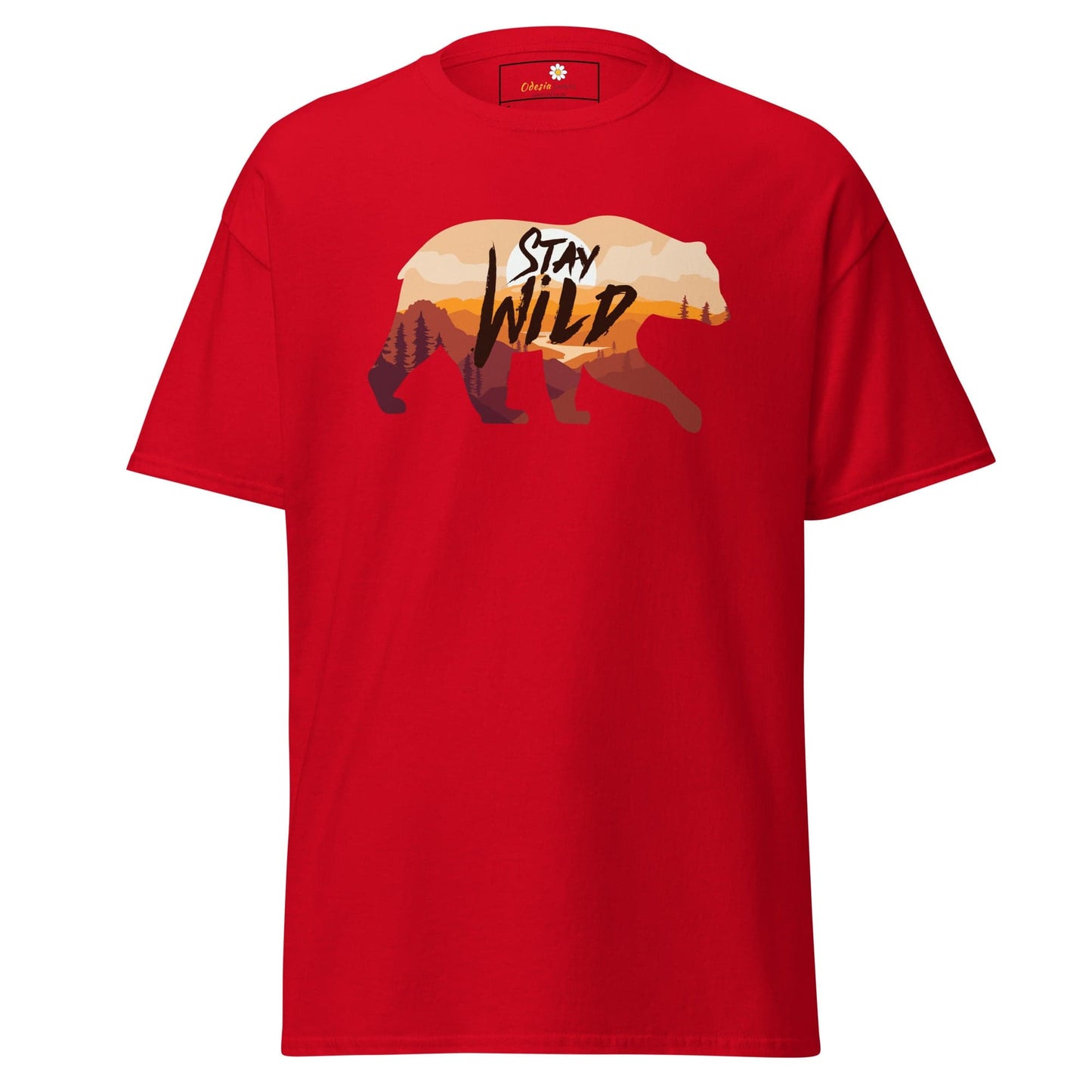 Unisex classic t-shirt - ADVENTURE WILD LIFE STAY WILD - REGULAR - Red / S