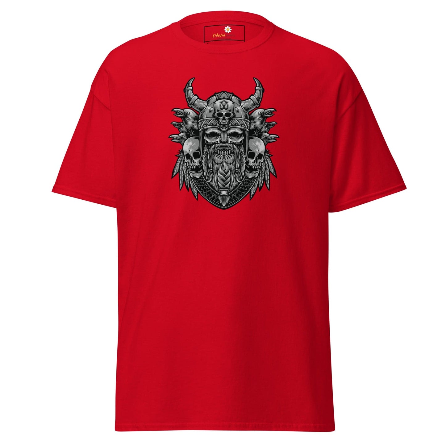 Unisex classic t-shirt - MYSTIC SKULL VIKING - REGULAR - Red / S