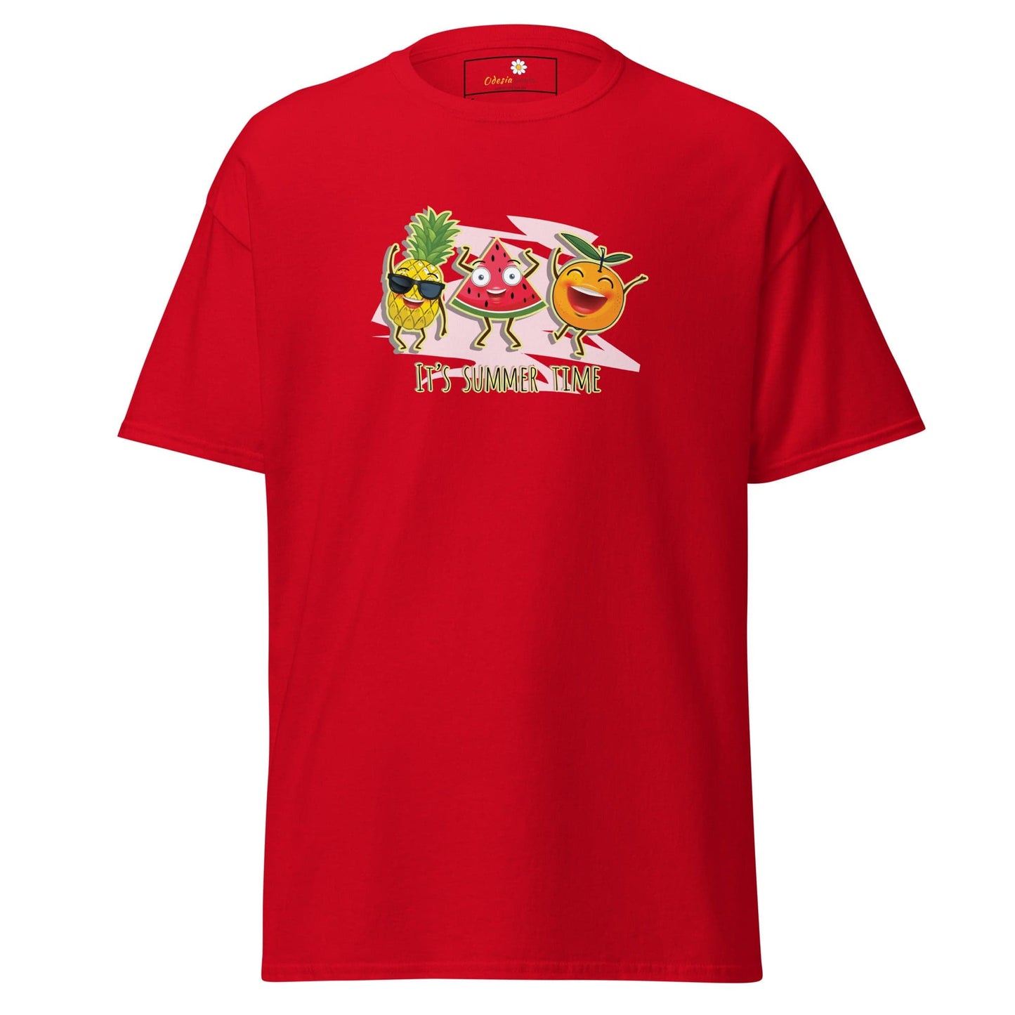 Unisex classic t-shirt - ORGANIC FRUIT SMILING - REGULAR - Red / S