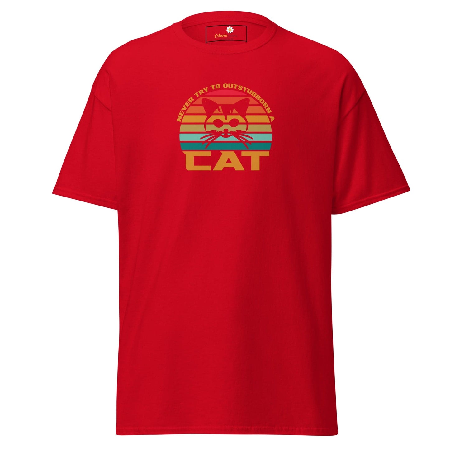 Unisex classic t-shirt - ANIMALS DONT TRY CAT - REGULAR - Red / S