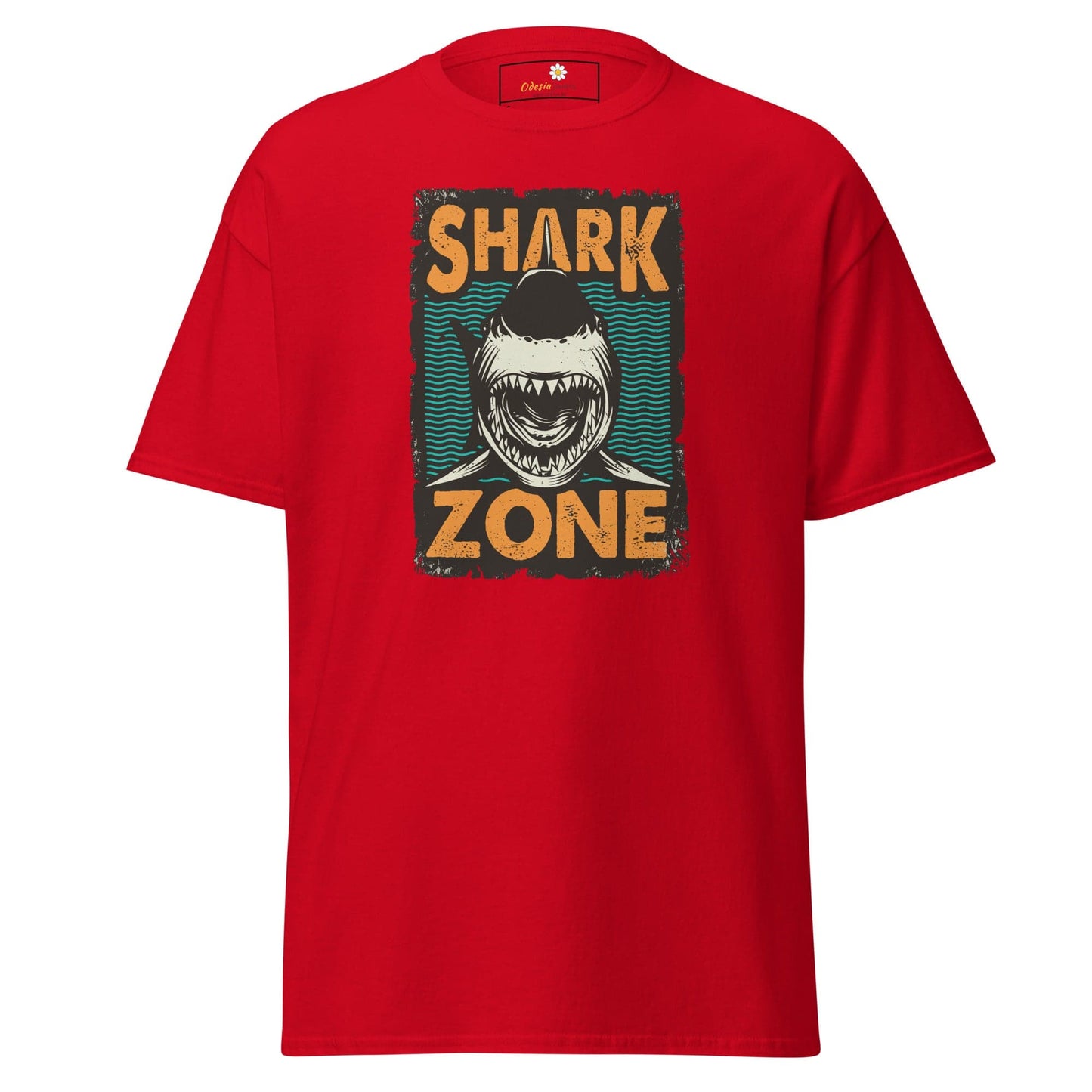Unisex classic t-shirt - WILD LIFE SHARK ZONE - REGULAR - Red / S