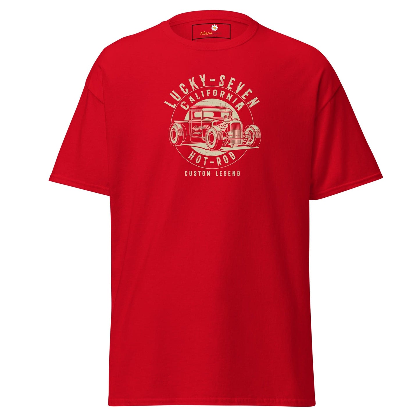 Unisex classic t-shirt - MOTOR LUCKY SEVEN - REGULAR - Red / S