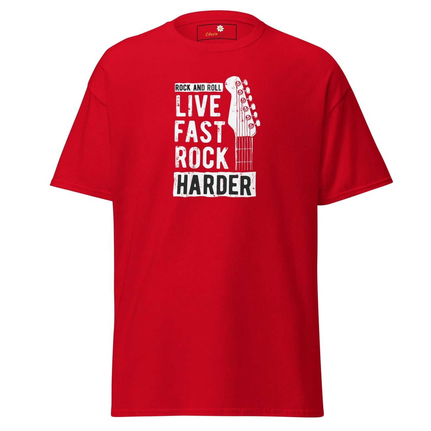 Unisex classic t-shirt - MUSIC LIVE FAST ROCK HARDER - REGULAR - Red / S