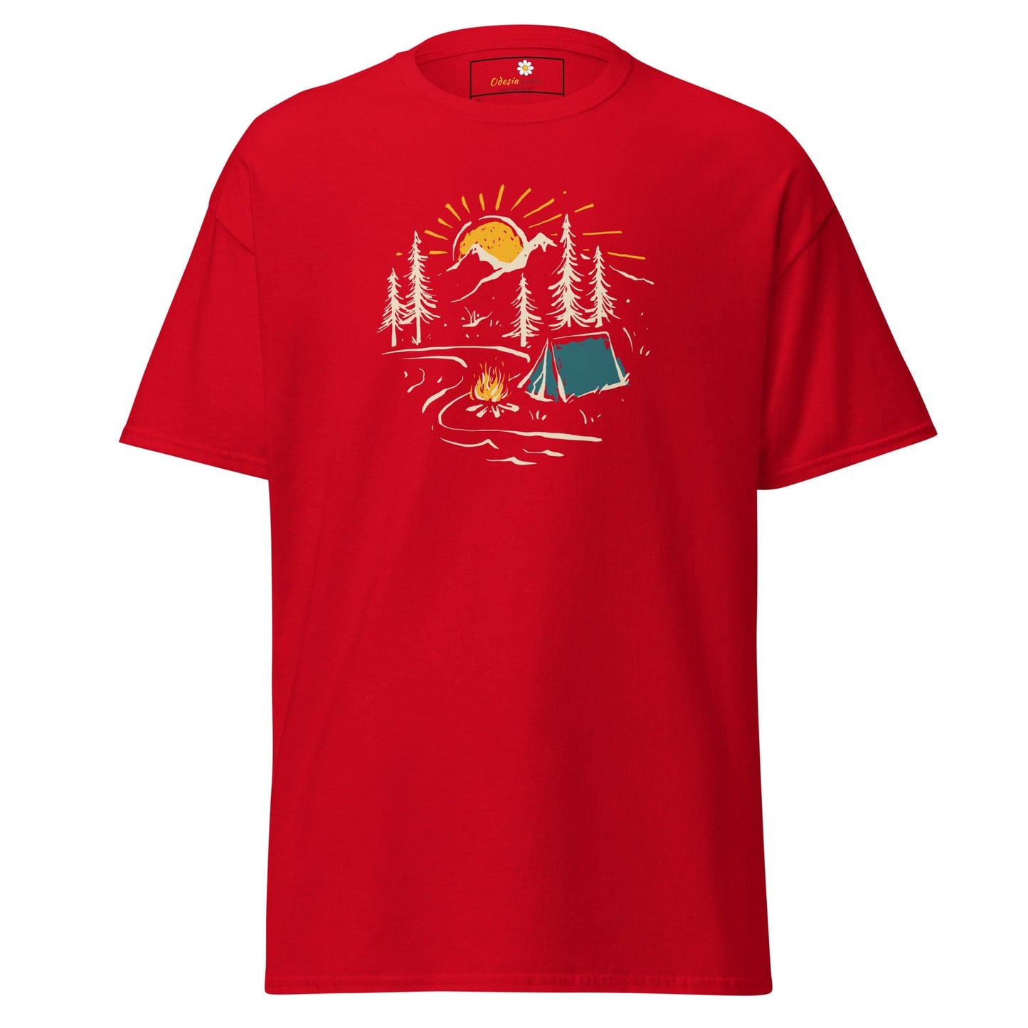Unisex classic t-shirt - ADVENTURE CAMPFIRE CIRCLE - REGULAR - Red / S