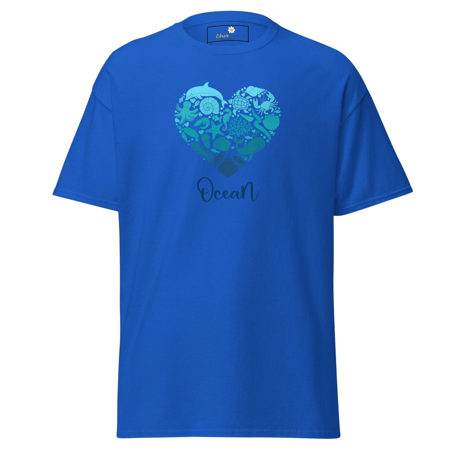Unisex classic t-shirt - FANTASY SEALIFE HEART OCEAN - REGULAR - Royal / S