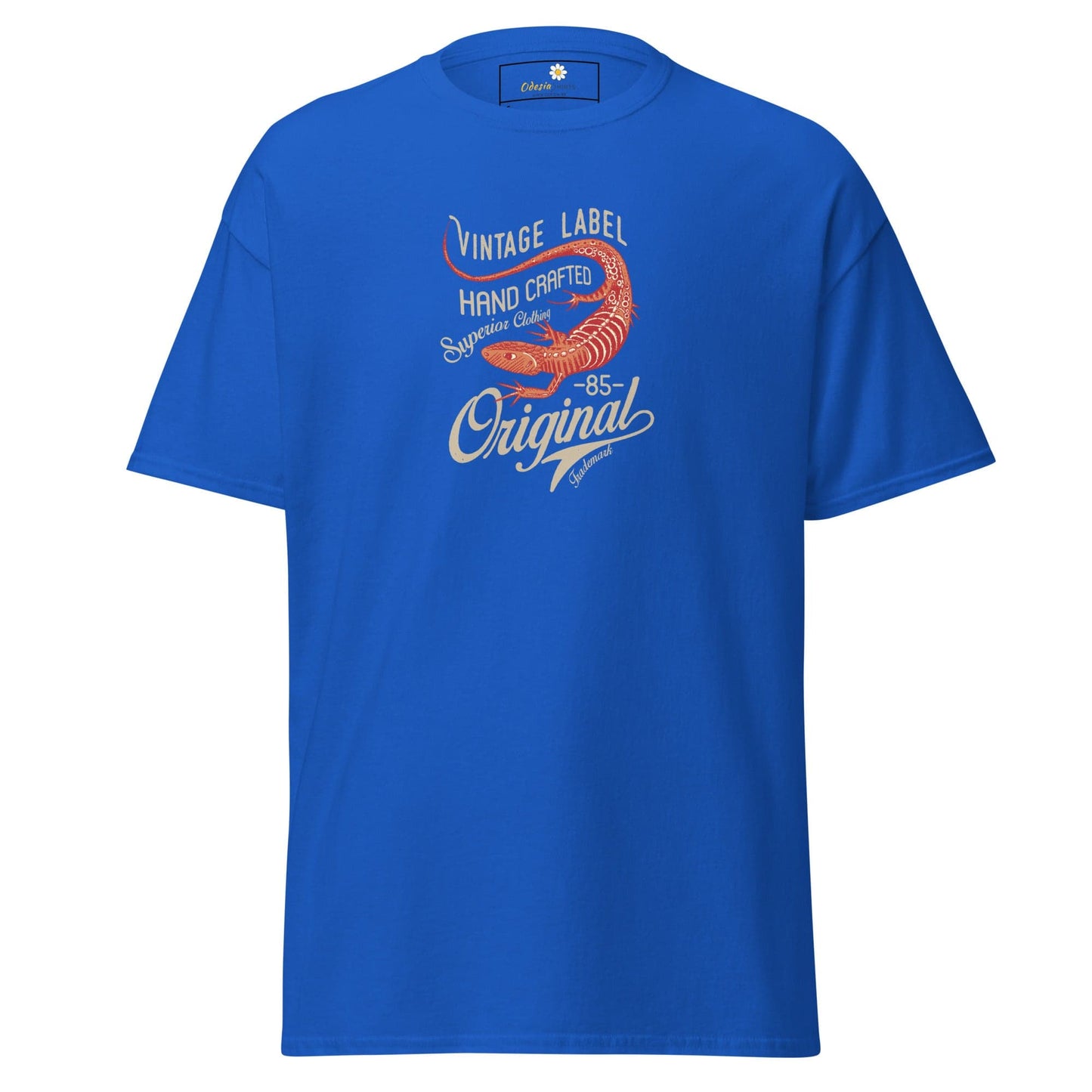 Unisex classic t-shirt - VINTAGE LIZARD - REGULAR - Royal / S