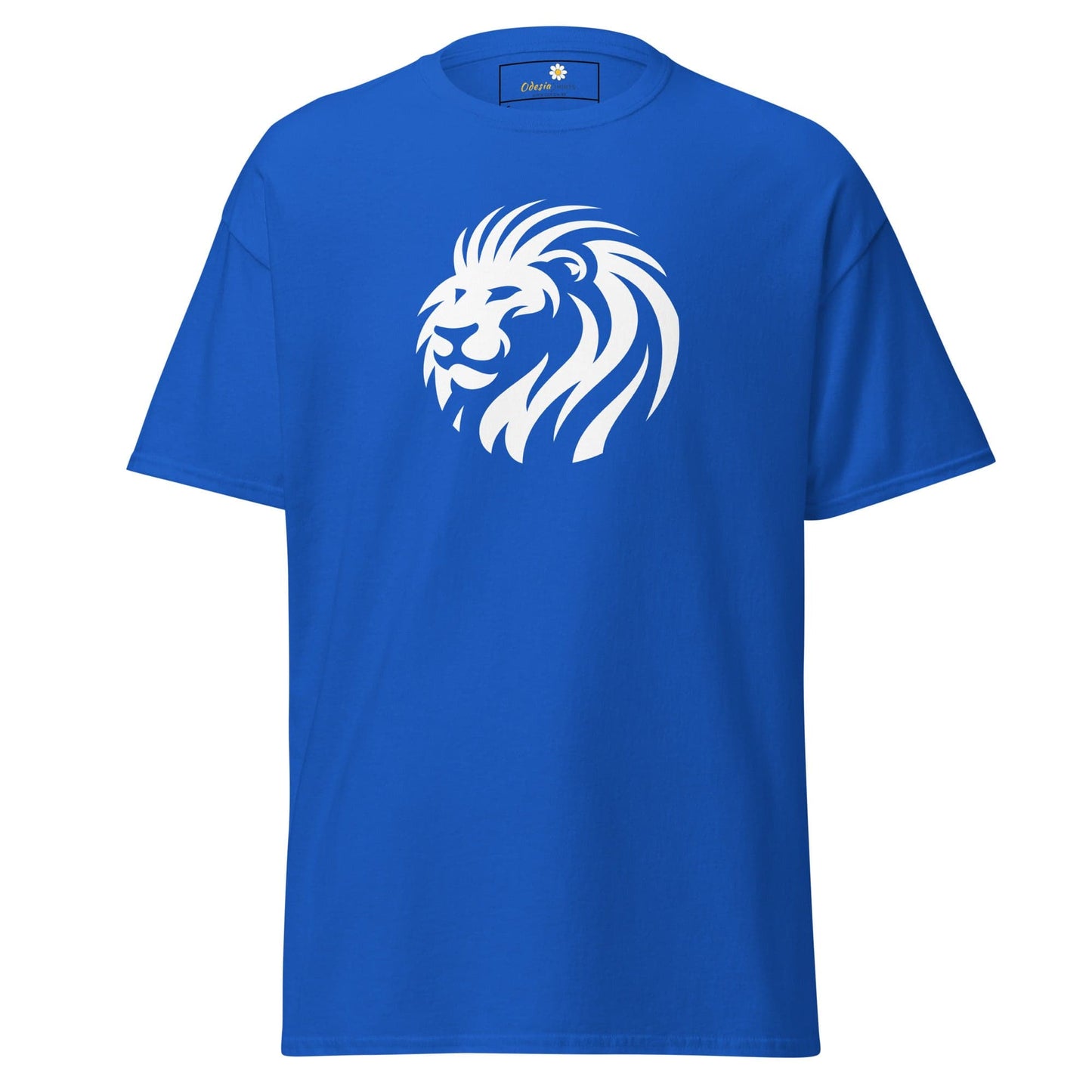 Unisex classic t-shirt - WILD LIFE LION HEAD CIRCLE - REGULAR - Royal / S