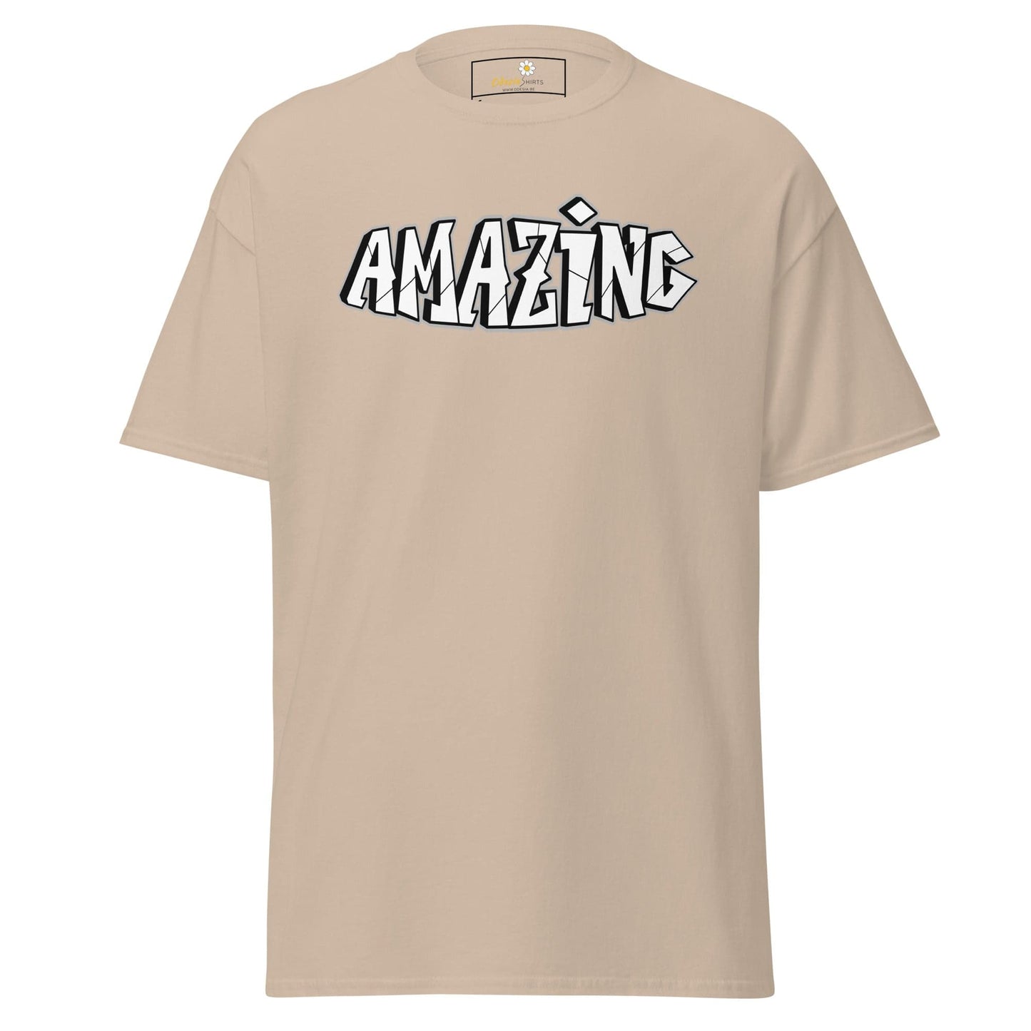Unisex classic t-shirt - TEXT AMAZING - REGULAR - Sand / S