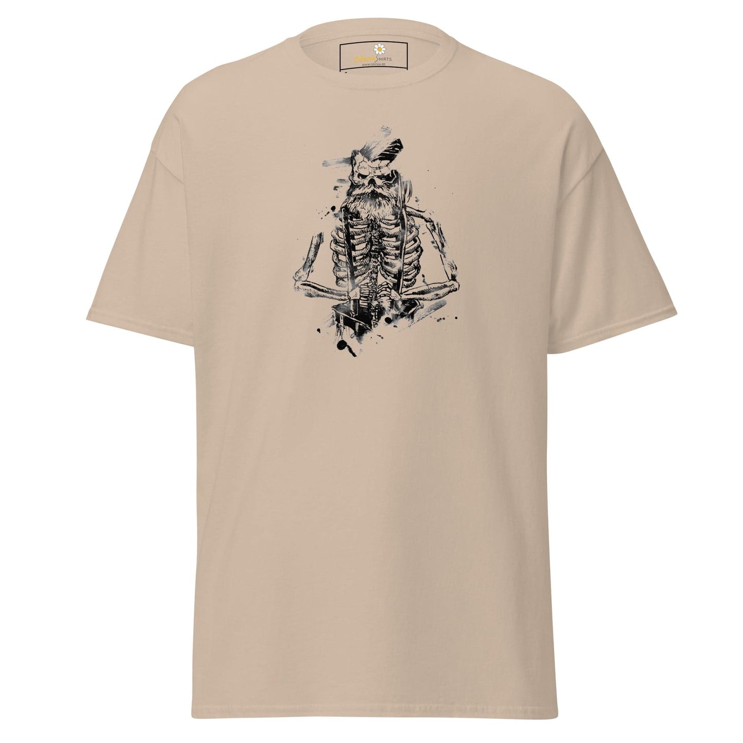 Unisex classic t-shirt - SKULL OLD GUY - REGULAR - Sand / S