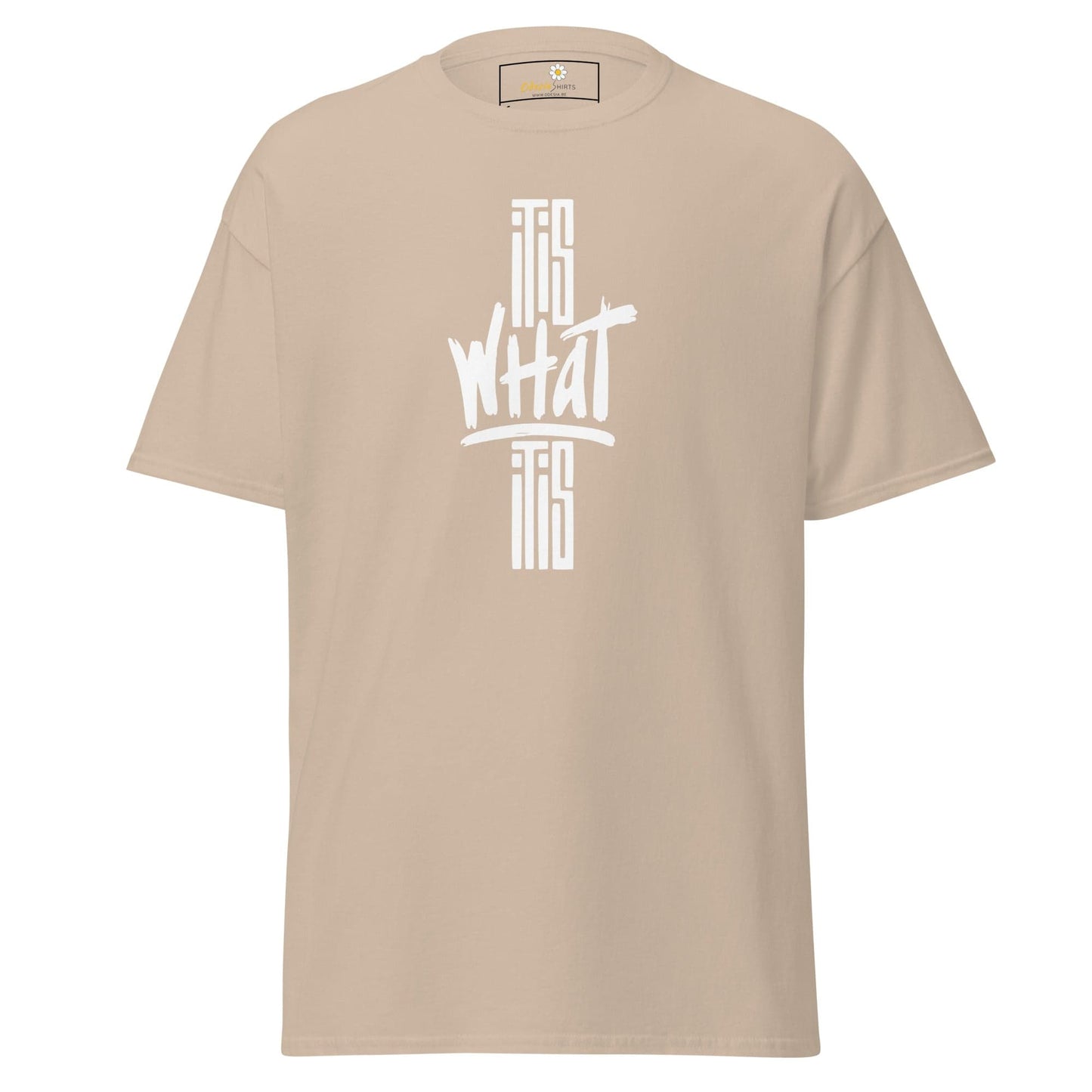 Unisex classic t-shirt - TEXT WHAT IT IS - REGULAR - Sand / S