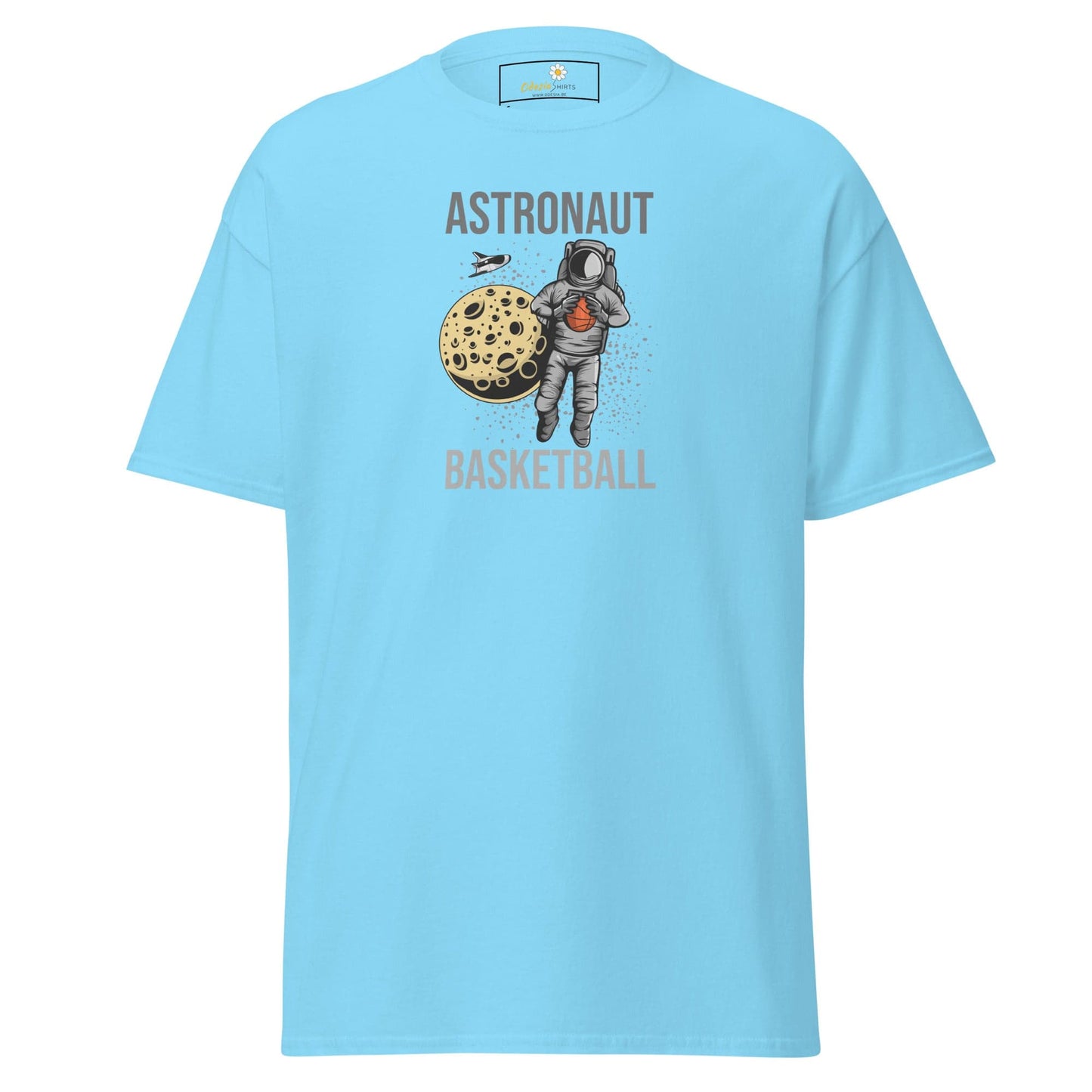 Unisex classic t-shirt - ASTRONAUT BASKETBALL - REGULAR - Sky / S