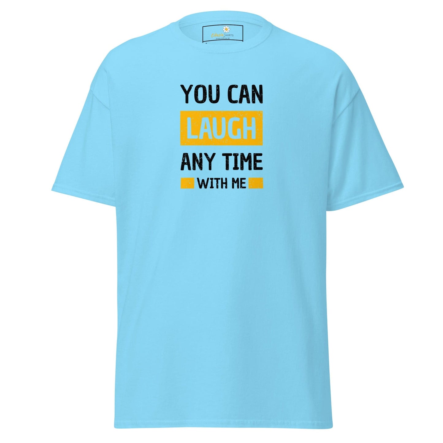 Unisex classic t-shirt - FUN TEXT YOU CAN LAUGH - REGULAR - Sky / S