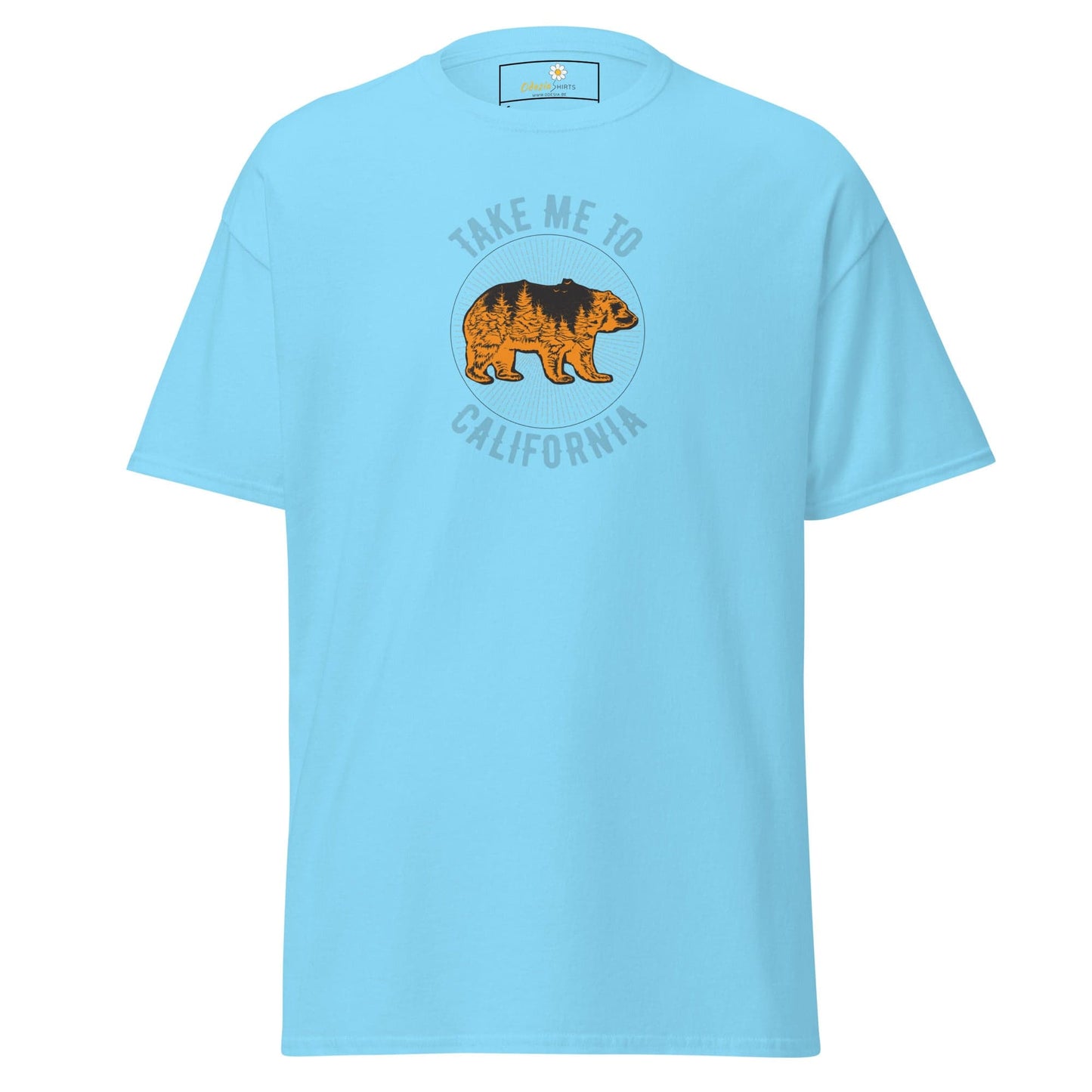 Unisex classic t-shirt - TAKE ME TO CALIFORNIA - REGULAR - Sky / S