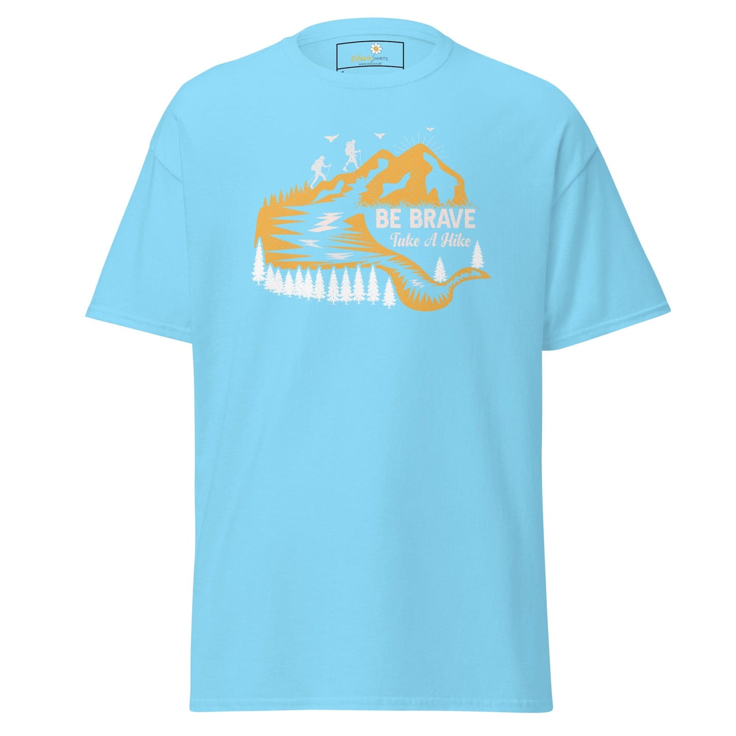 Unisex classic t-shirt - ADVENTURE BE BRAVE WANDER - REGULAR - Sky / S