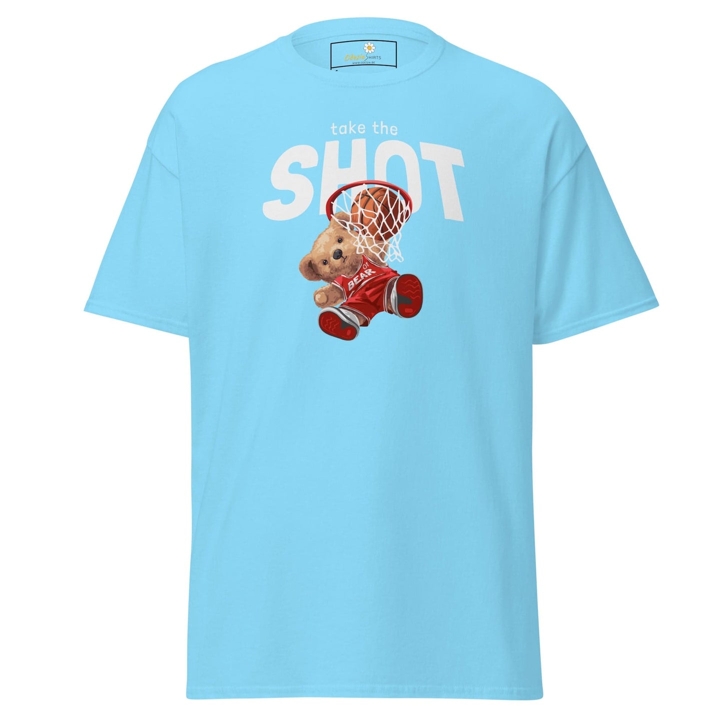 Unisex classic t-shirt - FUN TAKE THE SHOT - REGULAR - Sky / S
