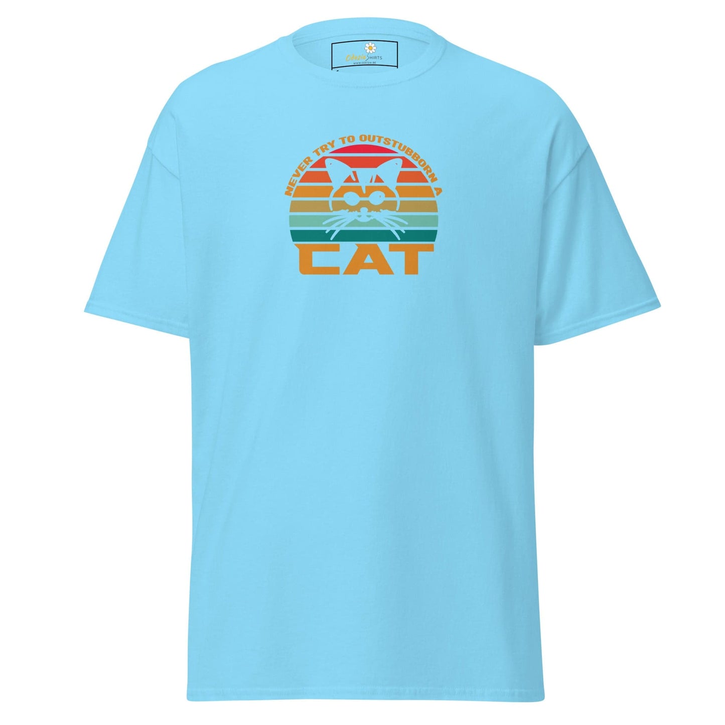 Unisex classic t-shirt - ANIMALS DONT TRY CAT - REGULAR - Sky / S