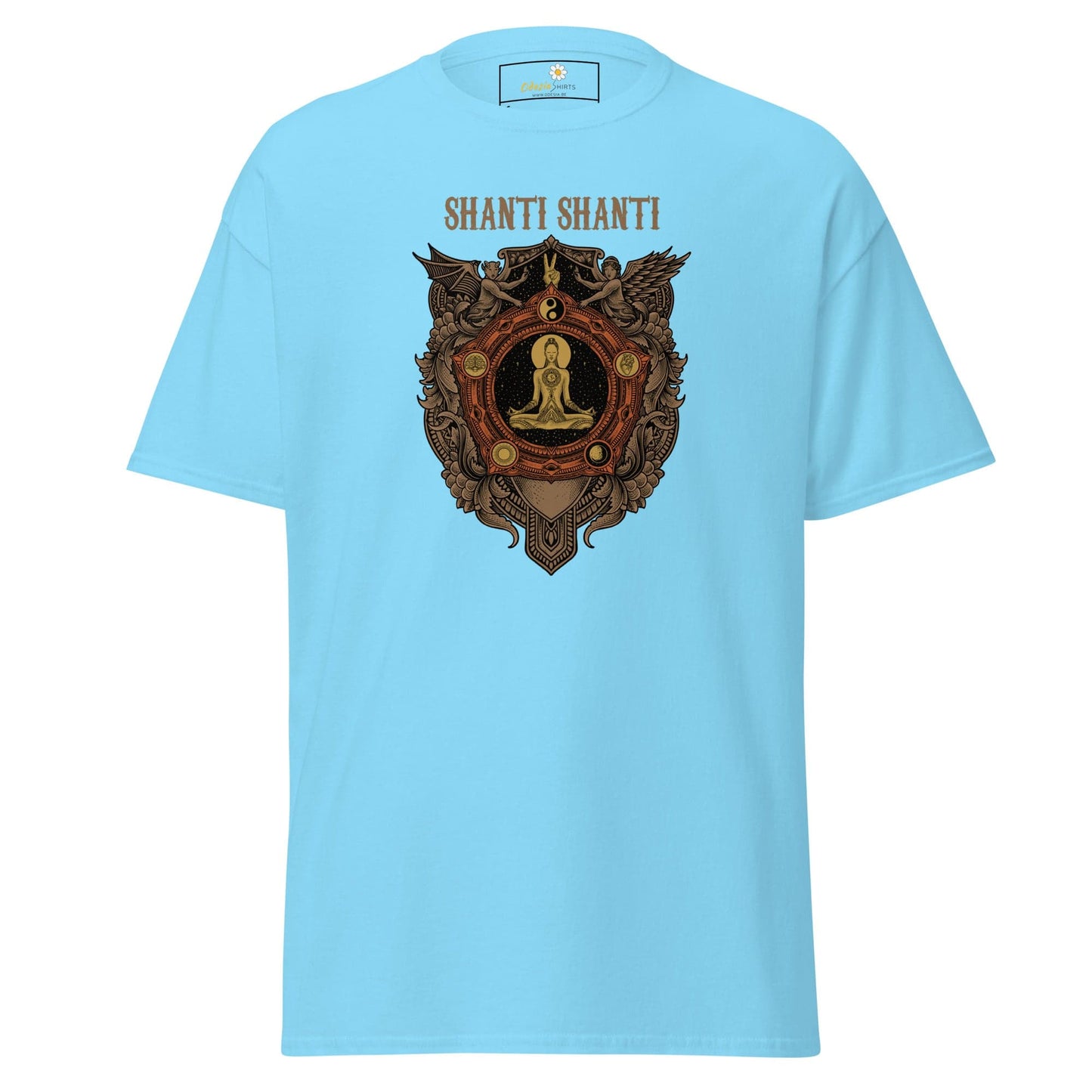 Unisex classic t-shirt - SPIRITUAL SHANTI SHANTI - REGULAR - Sky / S