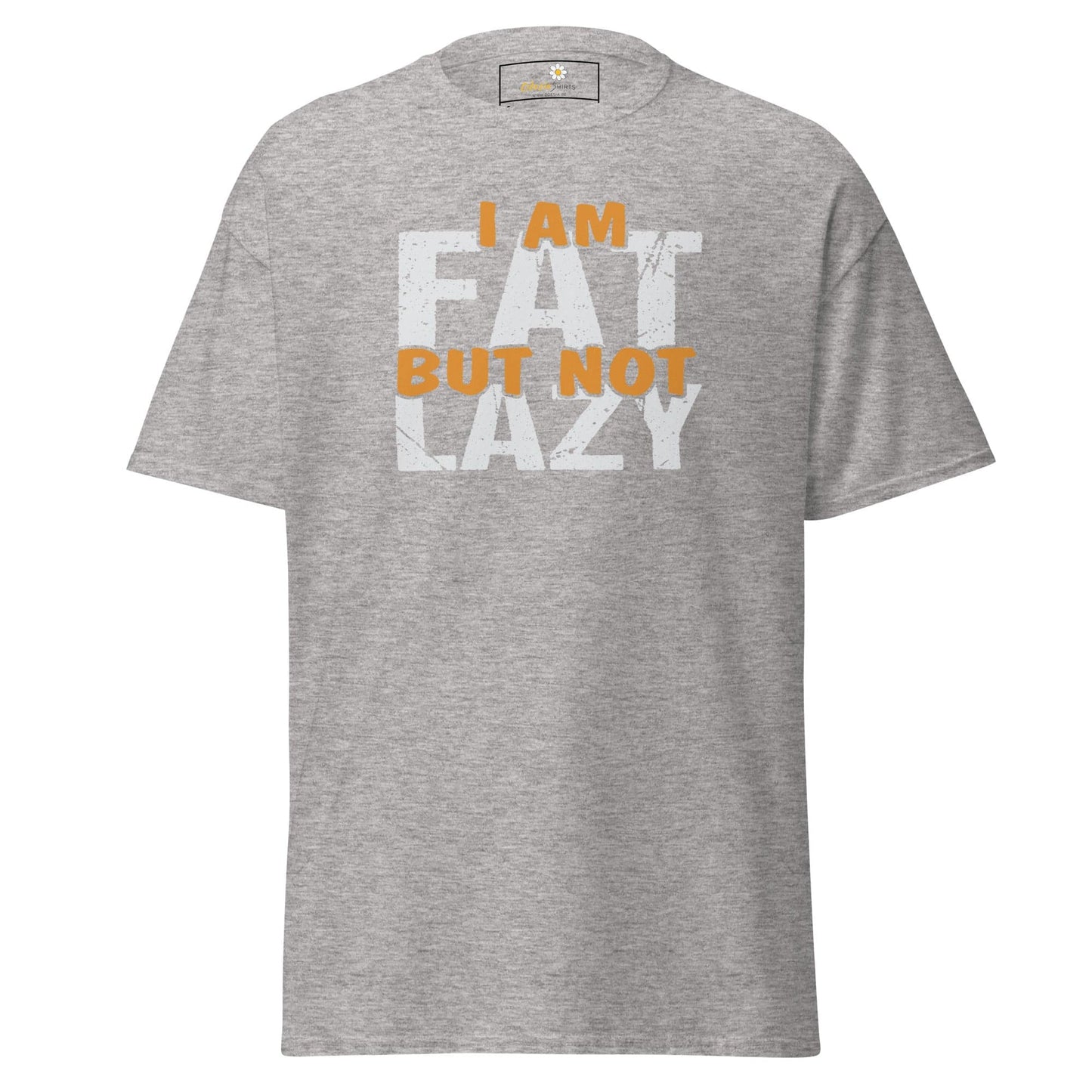 Unisex classic t-shirt - FUN FAT NOT LAZY - REGULAR - Sport Grey / S