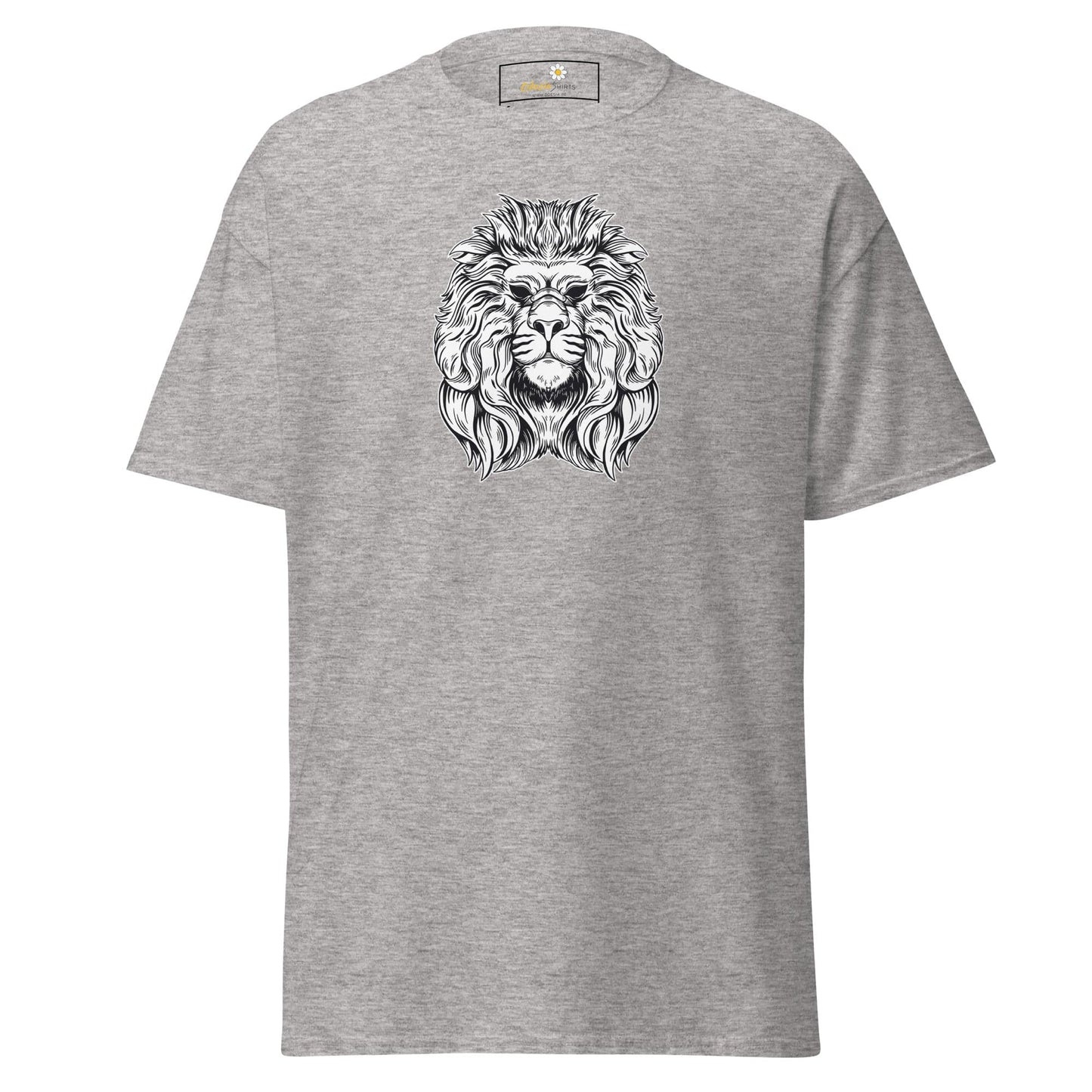 Unisex classic t-shirt - WILD LIFE LION HEAD - REGULAR - Sport Grey / S