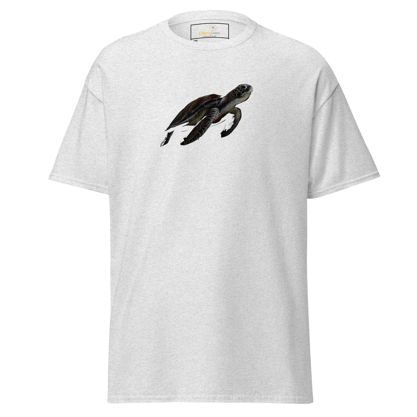 White T-shirt with turtle graphic from T-SHIRT DESIGN TEE for Men and Women, 2XL to 5XL
