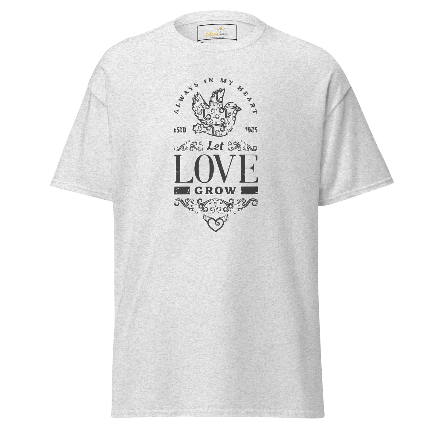 White T-shirt with graphic design for men and women in 2XL to 5XL sizes