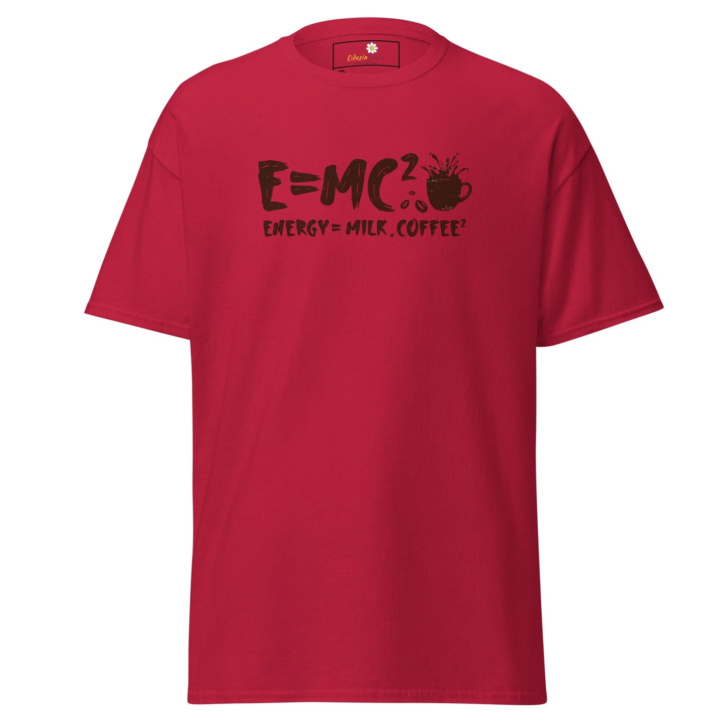 Red t-shirt.