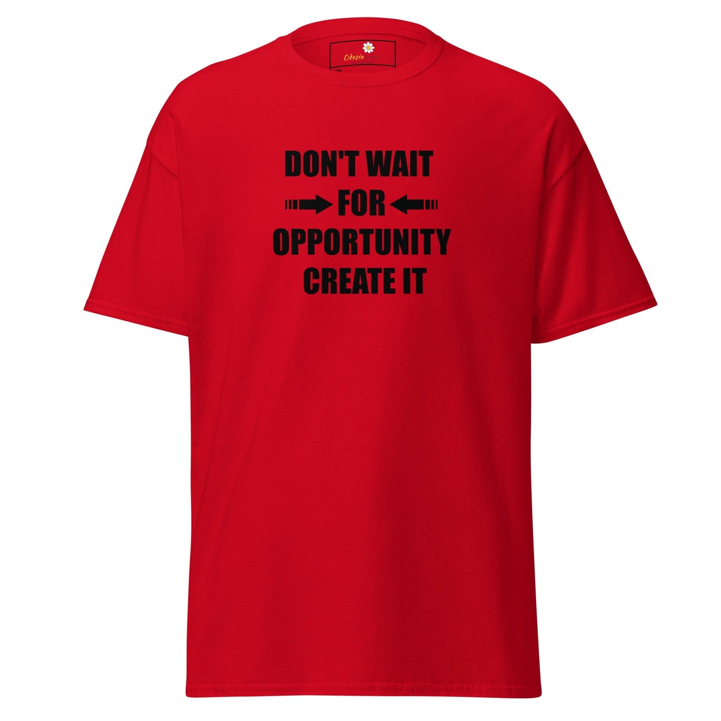 Red motivational T-shirt for men and women in 2XL to 5XL sizes